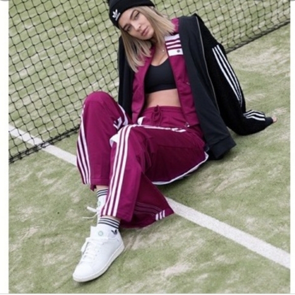 Adidas Danielle Cathari Deconstructed Track PANTS Power Berry - Picture 3 of 12